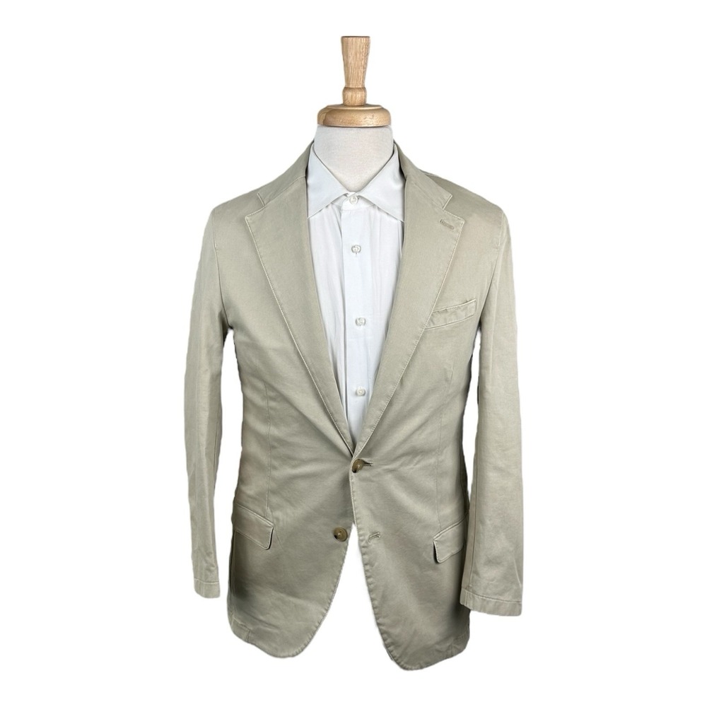 Scotch & Soda Tan Unstructured Cotton Twill Blazer Mens 40L L/50